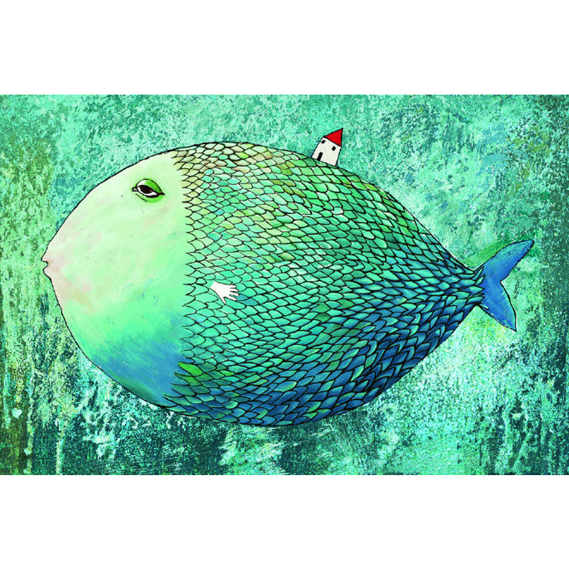 Non-Woven Decorative Wall Mural Modern Cartoon Animals Wall Covering for Living Room Clearhalo 'Wall Decor' 'Wall Mural' 1921504