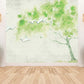 Light Color Botanical Mural Decal Moisture Resistant Contemporary Bathroom Wall Covering Green Clearhalo 'Wall Decor' 'Wall Mural' 1921516