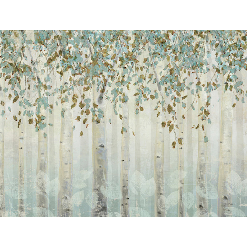 Light Color Botanical Mural Decal Moisture Resistant Contemporary Bathroom Wall Covering Clearhalo 'Wall Decor' 'Wall Mural' 1921524