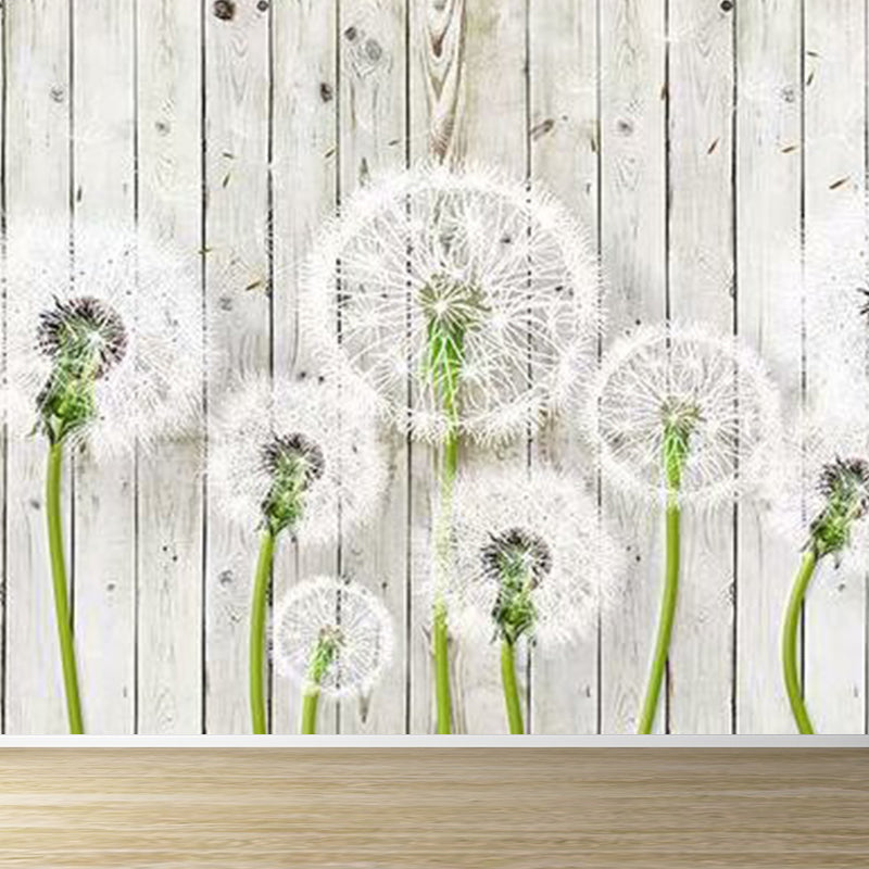 Soft Color Blossom Mural Wallpaper Flower Modern Washable Wall Covering for Kitchen Beige Clearhalo 'Wall Decor' 'Wall Mural' 1921541