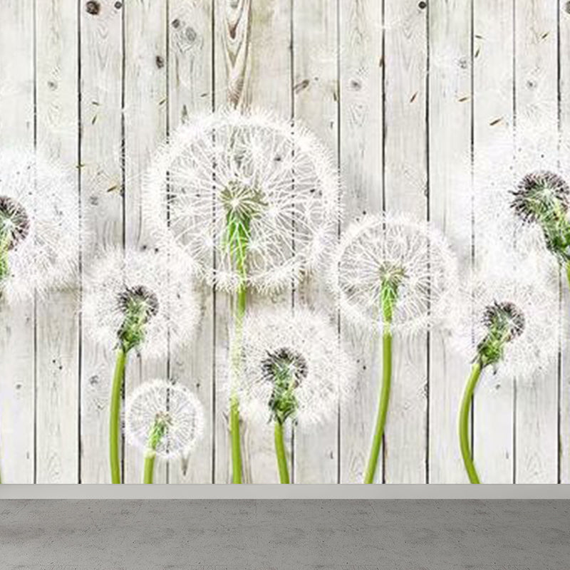 Soft Color Blossom Mural Wallpaper Flower Modern Washable Wall Covering for Kitchen Clearhalo 'Wall Decor' 'Wall Mural' 1921542