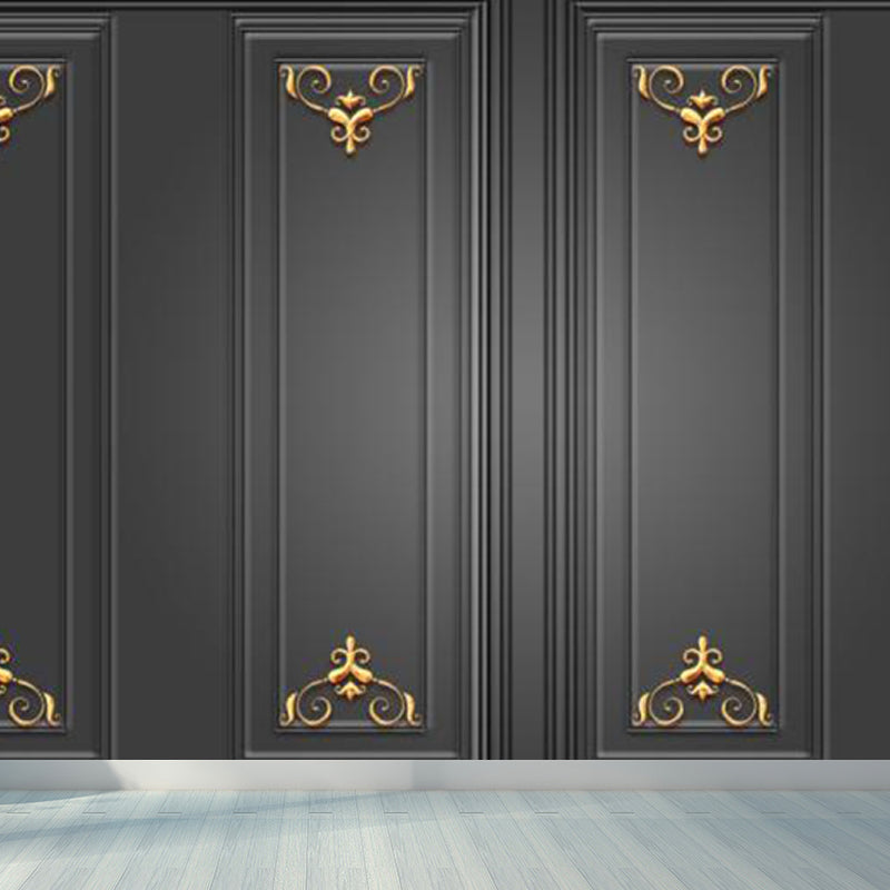 Soft Color Contemporary Mural Wallpaper Huge Geometric Wall Decor for Living Room Black Clearhalo 'Wall Decor' 'Wall Mural' 1921626