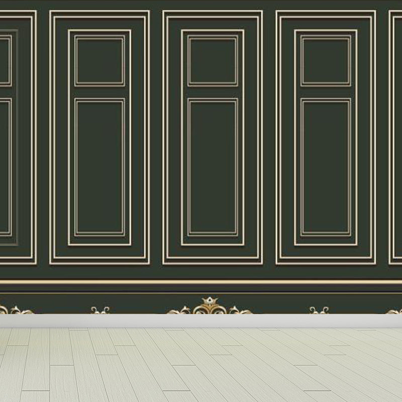 Soft Color Contemporary Mural Wallpaper Huge Geometric Wall Decor for Living Room Green Clearhalo 'Wall Decor' 'Wall Mural' 1921631