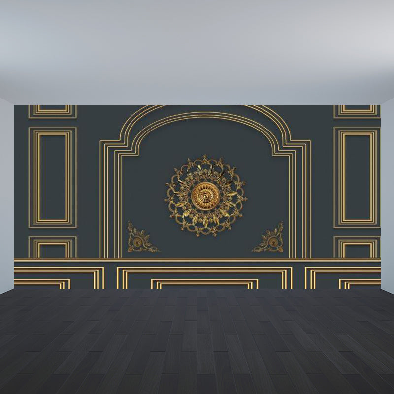 Stain Resistant Graphic Pattern Mural Non-Woven Modern Wall Decor for Girls Room Yellow Clearhalo 'Wall Decor' 'Wall Mural' 1921661