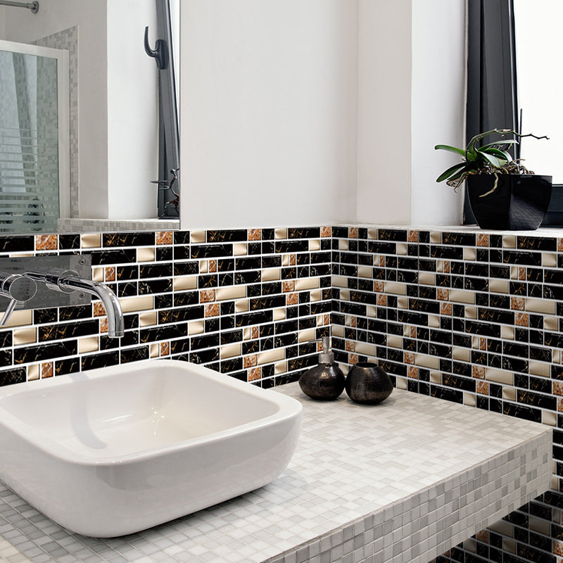 Adhesive Mosaics Tile Brick Wallpapers 8' L x 4" W Contemporary Wall Decor for Home Clearhalo 'Country wall decor' 'Rustic' 'Wallpaper' Wall Decor' 1921712