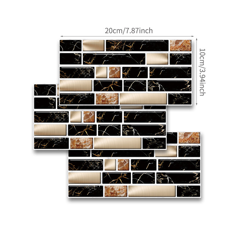 Adhesive Mosaics Tile Brick Wallpapers 8' L x 4" W Contemporary Wall Decor for Home Clearhalo 'Country wall decor' 'Rustic' 'Wallpaper' Wall Decor' 1921715