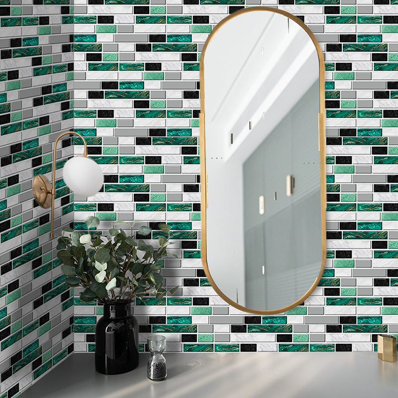 Adhesive Mosaics Tile Brick Wallpapers 8' L x 4" W Contemporary Wall Decor for Home Clearhalo 'Country wall decor' 'Rustic' 'Wallpaper' Wall Decor' 1921717