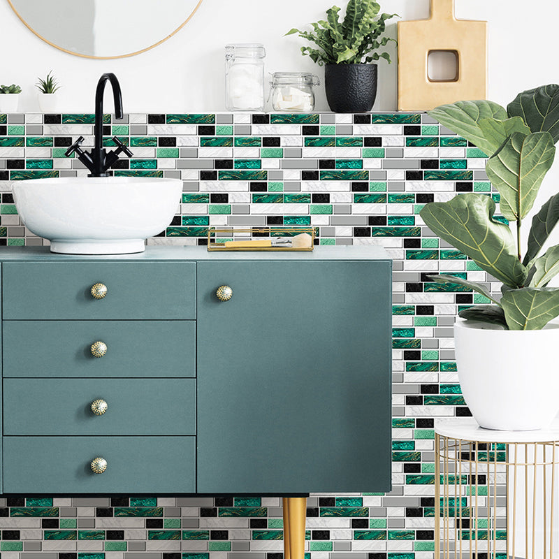 Adhesive Mosaics Tile Brick Wallpapers 8' L x 4" W Contemporary Wall Decor for Home Clearhalo 'Country wall decor' 'Rustic' 'Wallpaper' Wall Decor' 1921718