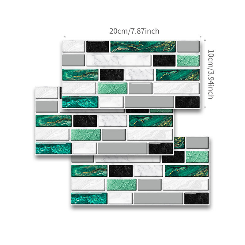 Adhesive Mosaics Tile Brick Wallpapers 8' L x 4" W Contemporary Wall Decor for Home Clearhalo 'Country wall decor' 'Rustic' 'Wallpaper' Wall Decor' 1921720