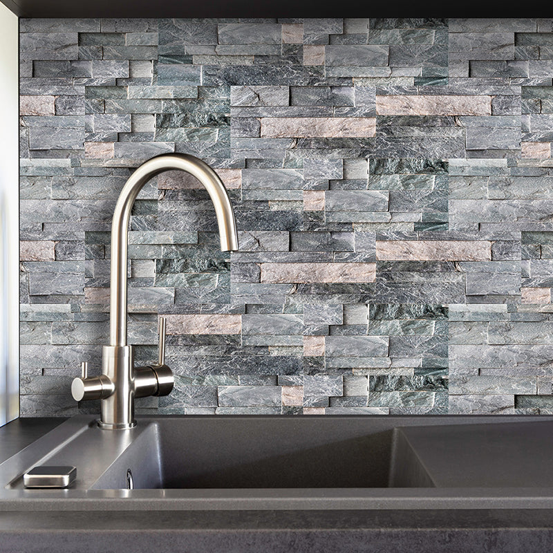 Brick Wallpaper Panel Set Countryside Peel and Stick Dining Room Wall Covering, 11.6-sq ft Clearhalo 'Country wall decor' 'Rustic' 'Wallpaper' Wall Decor' 1921723