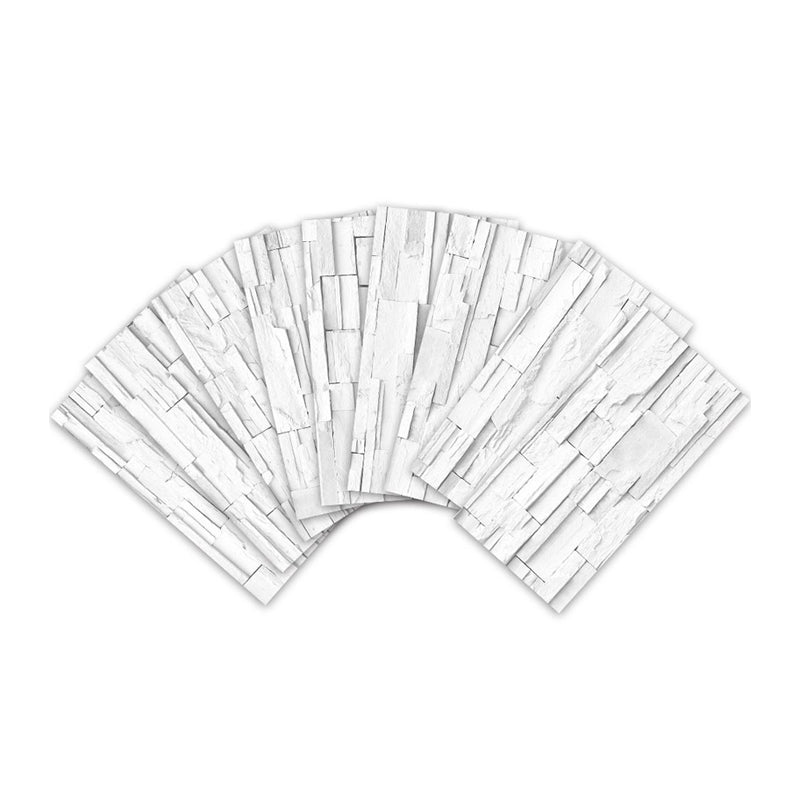 White Brick Wallpaper Panel Set Self-Sticking Simple Style Kitchen Wall Art, 8' L x 4" W Clearhalo 'Country wall decor' 'Rustic' 'Wallpaper' Wall Decor' 1921734