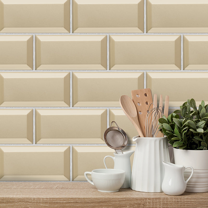 Self Sticking Brickwork Wallpaper Panels Rural PVC Wall Art for Kitchen, 8' x 4" Brown Clearhalo 'Country wall decor' 'Rustic' 'Wallpaper' Wall Decor' 1921766