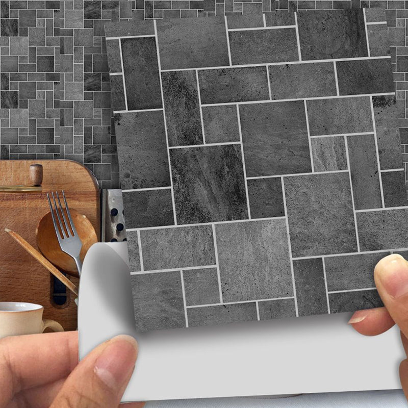 Peel and Stick Brick Wallpapers 18 Pieces Cottage PVC Wall Covering, 6' L x 6" W Clearhalo 'Country wall decor' 'Rustic' 'Wallpaper' Wall Decor' 1921778