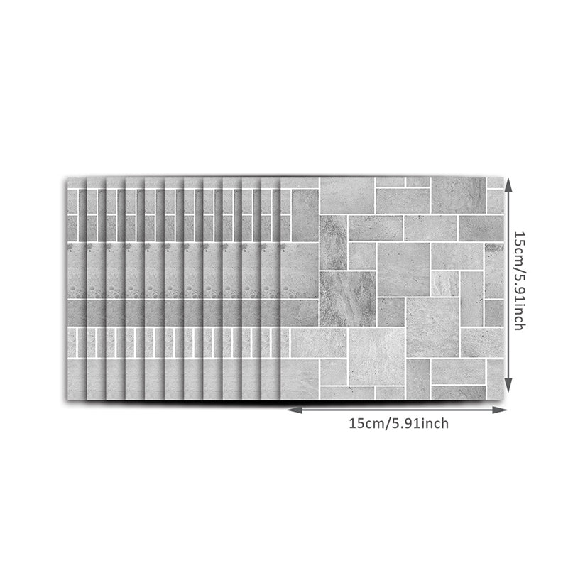 Peel and Stick Brick Wallpapers 18 Pieces Cottage PVC Wall Covering, 6' L x 6" W Clearhalo 'Country wall decor' 'Rustic' 'Wallpaper' Wall Decor' 1921785