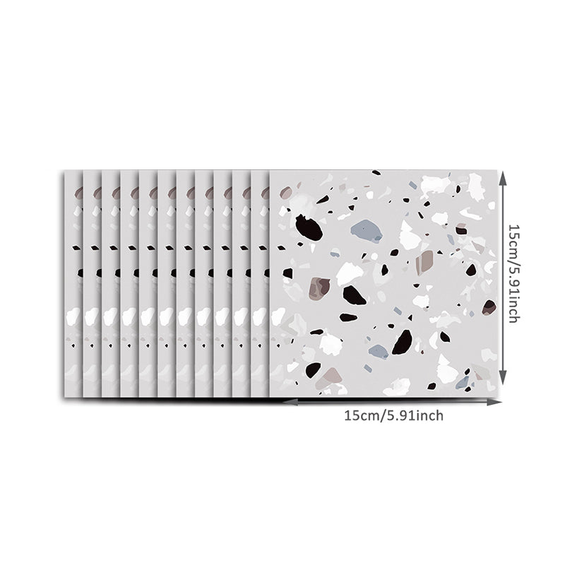 Peel off Terrazzo Wallpaper Panel Set Industrial PVC Wall Covering, 12.2-sq ft (50 Pcs) Clearhalo 'Industrial wall decor' 'Industrial' 'Wallpaper' Wall Decor' 1921818