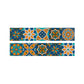 Ethnic Flowers Peel off Wallpaper Panel Set for Accent Wall, Blue, 3.5' L x 8" W Clearhalo 'Wall Decor' 'Wallpaper' 1921872
