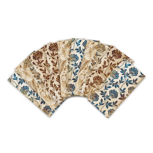 Rustic Blooming Flower Wallpapers Brown Easy Peel off Wall Covering for Washroom, 54 Pcs Clearhalo 'Wall Decor' 'Wallpaper' 1921933