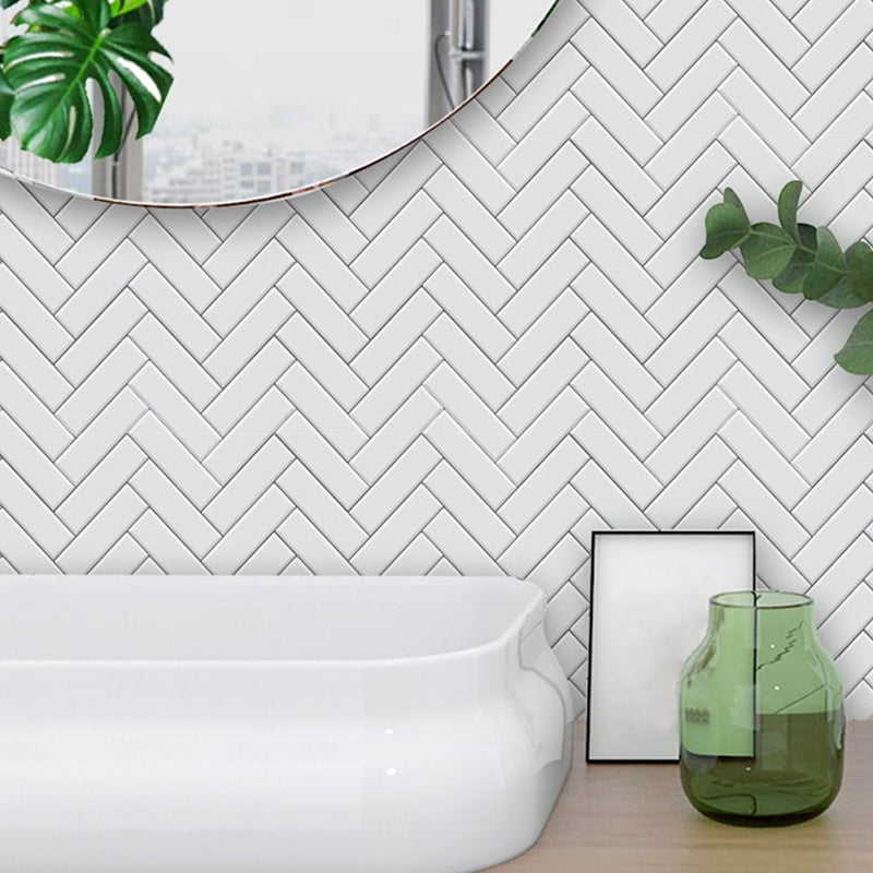 Minimalistic Herringbone Wallpaper Panels Beige Geometric Wall Covering for Bathroom, Self-Sticking Beige Clearhalo 'Modern wall decor' 'Modern' 'Wallpaper' Wall Decor' 1921945