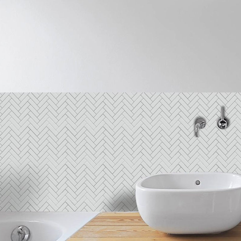 Minimalistic Herringbone Wallpaper Panels Beige Geometric Wall Covering for Bathroom, Self-Sticking Clearhalo 'Modern wall decor' 'Modern' 'Wallpaper' Wall Decor' 1921947