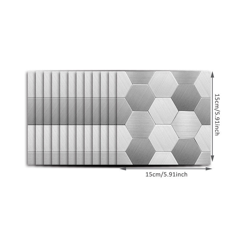 Geometry Hexagon Pattern Wallpapers 50 Pcs Modern Smooth Wall Decor for Home, Stick On Clearhalo 'Modern wall decor' 'Modern' 'Wallpaper' Wall Decor' 1921954