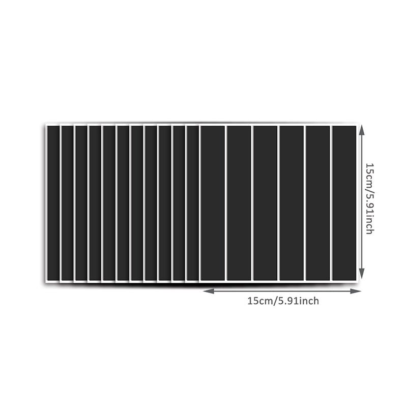 Black Minimal Adhesive Wallpaper Panels 50 Pieces 12.2-sq ft Striped Wall Art for Living Room Clearhalo 'Modern wall decor' 'Modern' 'Wallpaper' Wall Decor' 1921964