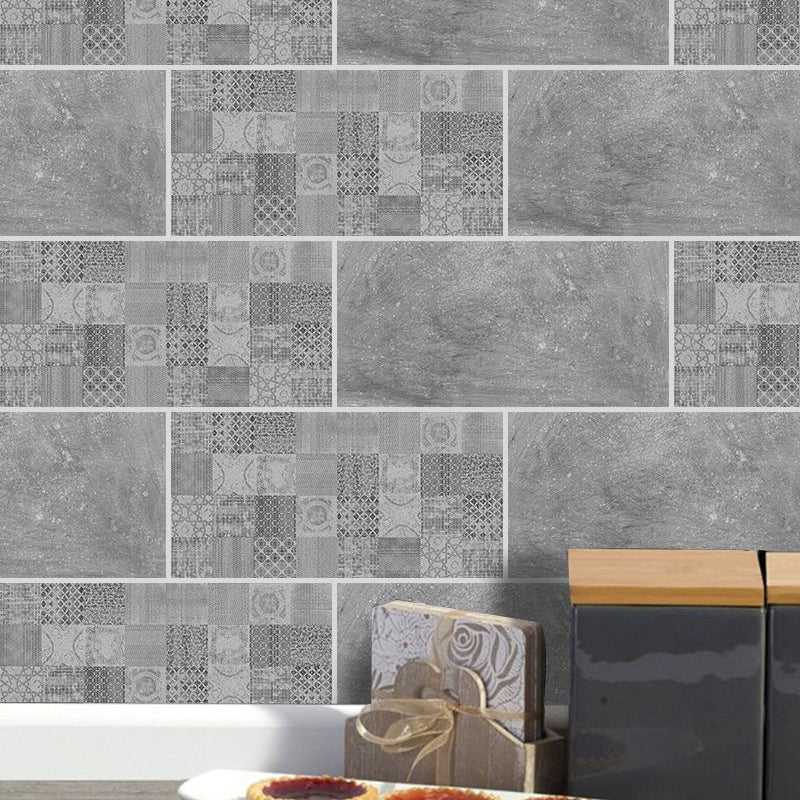 Grey Cement Wallpaper Panels Self-Adhesive Industrial Kitchen Backsplash Wall Decor Clearhalo 'Industrial wall decor' 'Industrial' 'Wallpaper' Wall Decor' 1921976