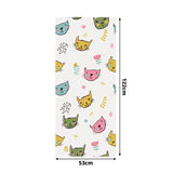 Novelty Cat Head Wallpaper Panels Cartoon PVC Wall Art in Yellow, Peel and Paste Clearhalo 'Wall Decor' 'Wallpaper' 1921989