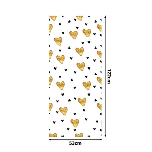 Loving Heart Wallpaper Panels Yellow and Black Kids Style Wall Decor for Playroom, Stick On Clearhalo 'Wall Decor' 'Wallpaper' 1922055