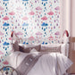 Cloud and Raindrop Peel Wallpaper Panels Childrens Art Nursery Wall Decor, 4' L x 20.5" W Clearhalo 'Wall Decor' 'Wallpaper' 1922063