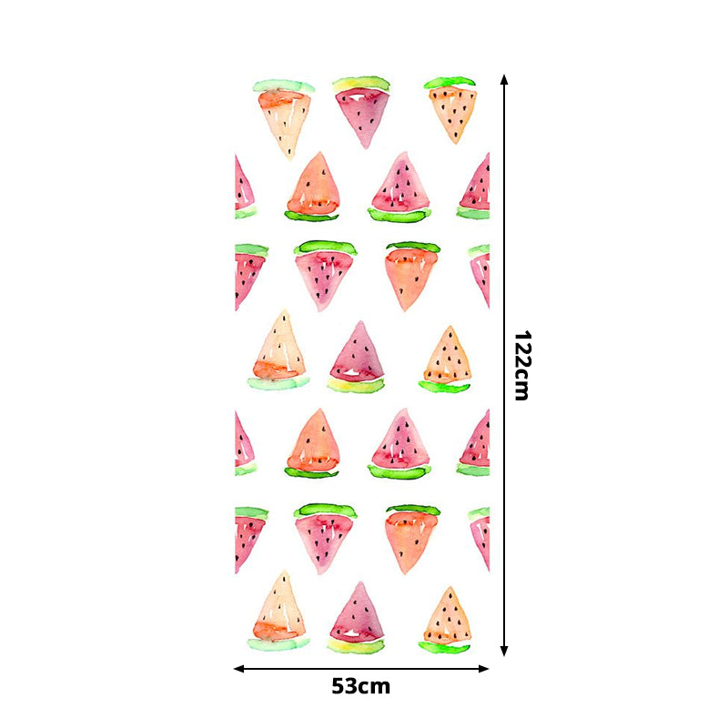 Orange Cartoon Stick Wallpaper Panels 4' x 20.5" Watermelon Slice Wall Covering for Kids Room Clearhalo 'Wall Decor' 'Wallpaper' 1922075