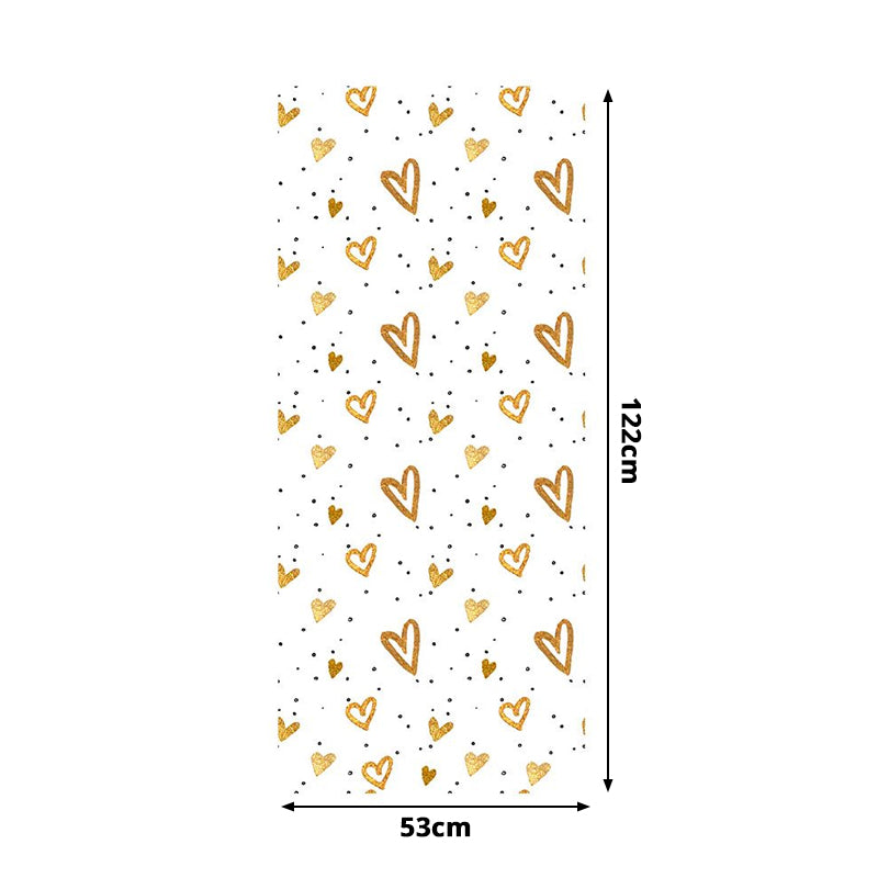 Yellow Heart Shapes Wallpaper Panels Peel and Paste Wall Decor for Childrens Bedroom Clearhalo 'Wall Decor' 'Wallpaper' 1922080