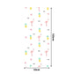 Self-Sticking Cartoon Wallpaper Panel Set Yellow-Pink Flamingo and Pineapple Print Wall Art, 4' x 20.5" Clearhalo 'Wall Decor' 'Wallpaper' 1922085