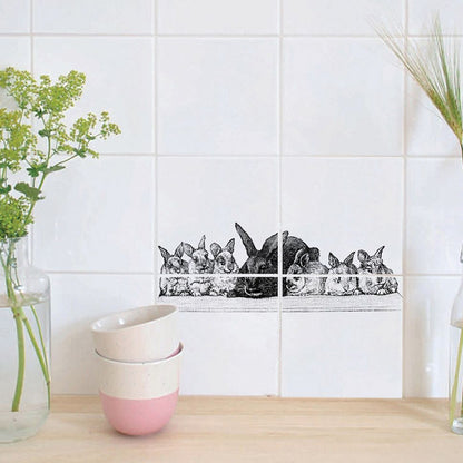 Grey Terrestrial Animal Wallpaper Panels Self-Adhesive Childrens Art Bedroom Wall Decor Grey Clearhalo 'Wall Decor' 'Wallpaper' 1922091