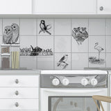 Grey Terrestrial Animal Wallpaper Panels Self-Adhesive Childrens Art Bedroom Wall Decor Clearhalo 'Wall Decor' 'Wallpaper' 1922093