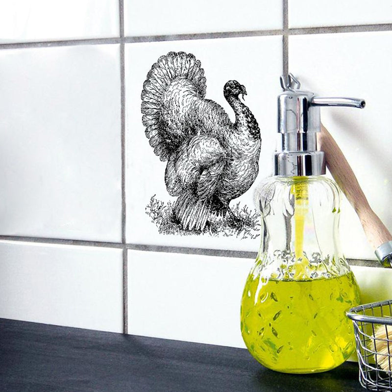 Childrens Art Animal Print Wallpapers Grey Kids Bedroom Adhesive Wall Decor, 8' x 8" Clearhalo 'Wall Decor' 'Wallpaper' 1922108