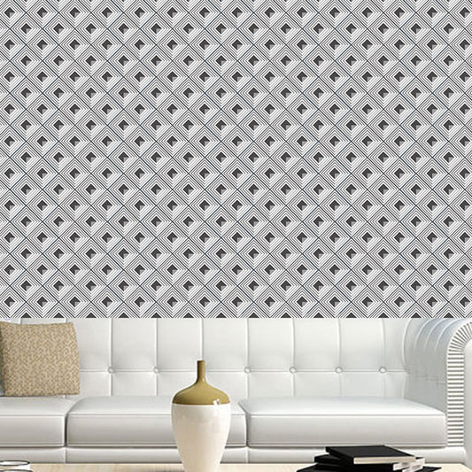 Seamless Pattern Square Wallpaper Panel Grey Modern Style Adhesive Wall Decor for Home Clearhalo 'Modern wall decor' 'Modern' 'Wallpaper' Wall Decor' 1922158