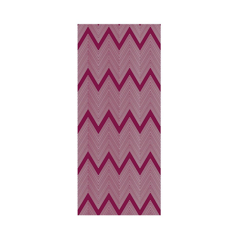 Rose Red Zigzag Pattern Wallpapers Geometric Modern Self Sticking Wall Covering for Parlor Clearhalo 'Modern wall decor' 'Modern' 'Wallpaper' Wall Decor' 1922169