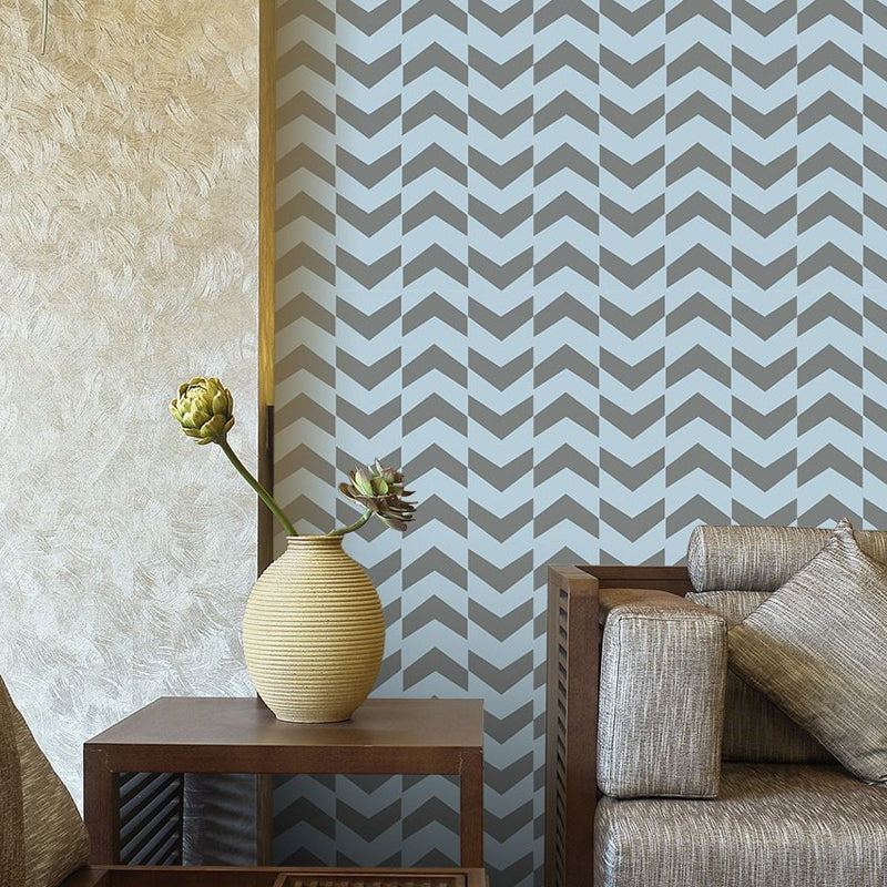 Simple Arrow Print Wallpaper Panels Blue Living Room Self-Adhesive Wall Art, 4' L x 20.5" W Clearhalo 'Modern wall decor' 'Modern' 'Wallpaper' Wall Decor' 1922182