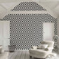 Diamond Pattern Wallpaper Panel Set Peel and Stick Modern Dining Room Wall Covering, 4' x 20.5" Clearhalo 'Modern wall decor' 'Modern' 'Wallpaper' Wall Decor' 1922193