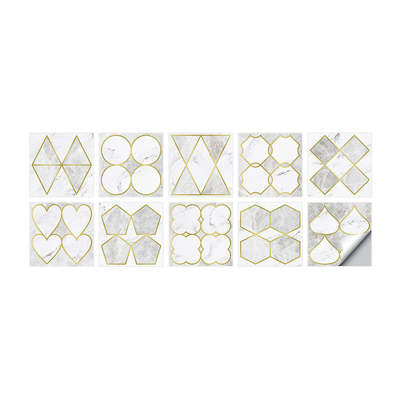 Modernist Geometry Wallpaper Panels for Bathroom 8' L x 8" W Adhesive Wall Covering in Grey Clearhalo 'Modern wall decor' 'Modern' 'Wallpaper' Wall Decor' 1922206