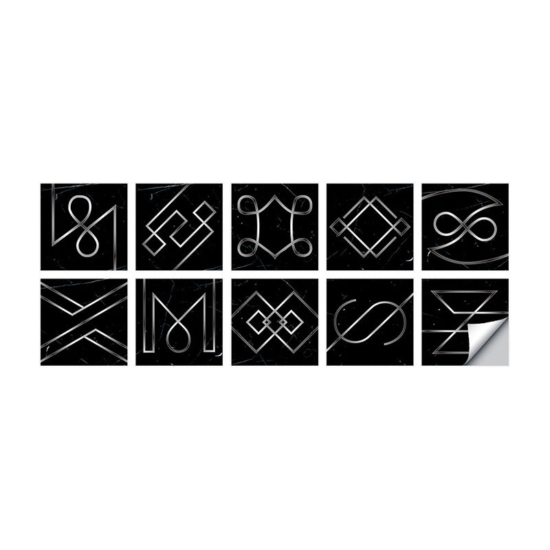 Black Modern Stick Wallpaper Panels 8' x 8" Geometric Pattern Wall Art for Bedroom Clearhalo 'Modern wall decor' 'Modern' 'Wallpaper' Wall Decor' 1922213
