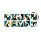 Mid Century Triangle Mosaic Wallpapers Blue and Black Peel and Stick Wall Decor for Living Room Clearhalo 'Modern wall decor' 'Modern' 'Wallpaper' Wall Decor' 1922226