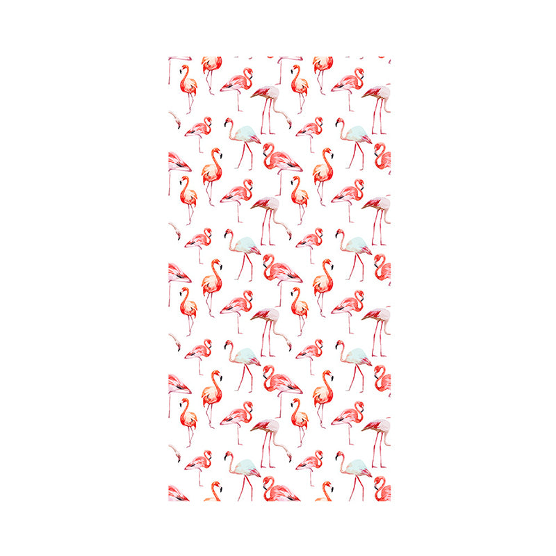 Pick Up Sticks Flamingo Wallpapers Tropical PVC Wall Decor in Pink, 4' L x 20.5" W Clearhalo 'Modern wall decor' 'Modern' 'Wallpaper' Wall Decor' 1922239
