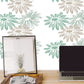 Rustic Daisy Flower Wallpaper Panels PVC Easy Peel off Green Wall Covering for Home Clearhalo 'Country wall decor' 'Rustic' 'Wallpaper' Wall Decor' 1922247