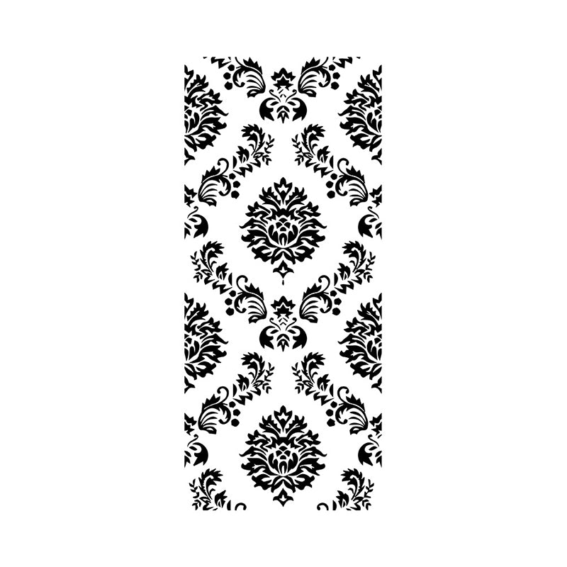 Retro Style Damask Wallpaper Panel Set Grey Flower Print Wall Decor, Peel and Paste Clearhalo 'Vintage wall decor' 'Vintage' 'Wallpaper' Wall Decor' 1922274