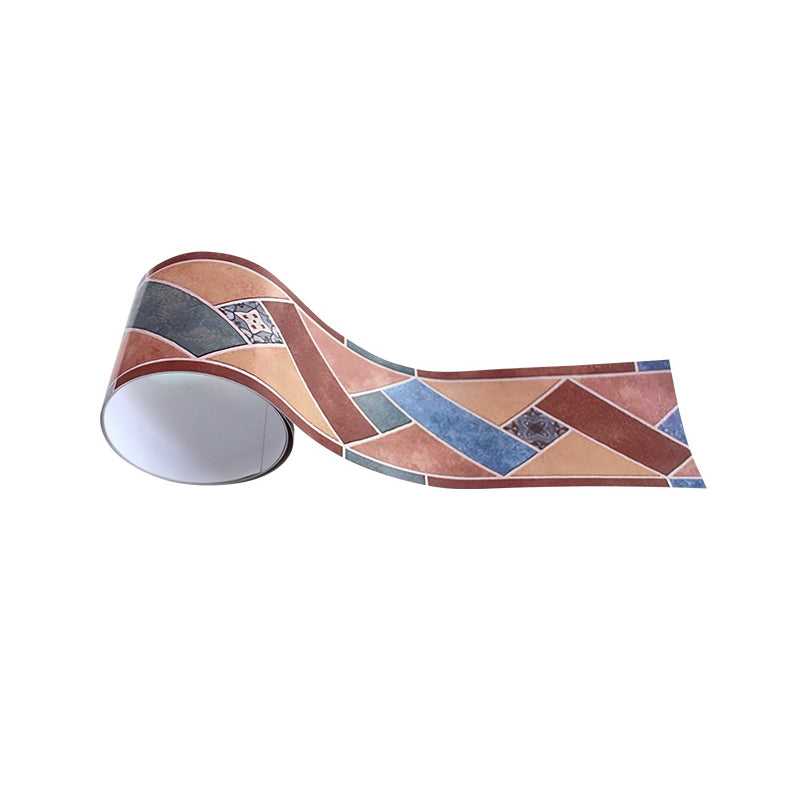 Seamless Chevron Printed Wallpaper Border Boho Adhesive Kitchen Backsplash Wall Art, 6.5' x 4" Clearhalo 'Wall Decor' 'Wallpaper' 1922348