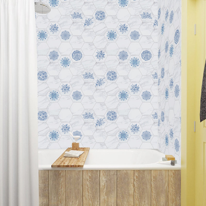 Light Color Flower Blossom Wallpaper Panel Peel and Paste Wall Decor for Bathroom Clearhalo 'Wall Decor' 'Wallpaper' 1922426