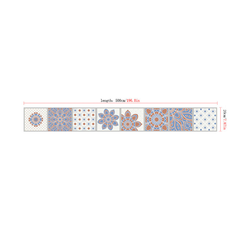 Flower and Dot Wallpaper Border Boho Peel and Stick Kitchen Backsplash Wall Art, 16.5' x 8" Clearhalo 'Wall Decor' 'Wallpaper' 1922439