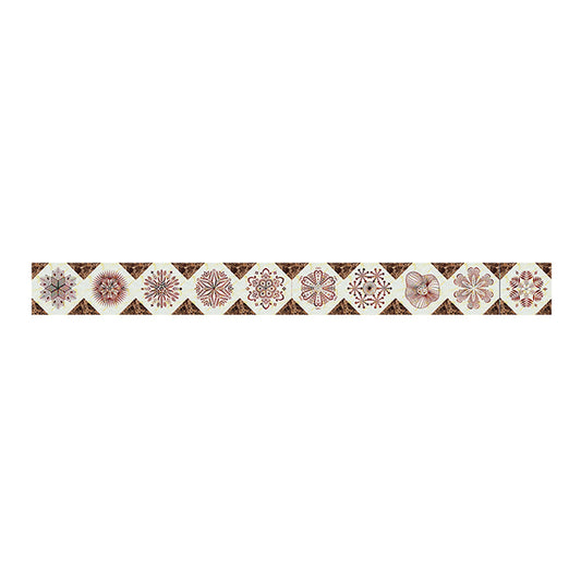 Boho Snowflake Adhesive Wallpaper Border Pink Washroom Wall Decor, 16.5' L x 8" W Clearhalo 'Wall Decor' 'Wallpaper' 1922443