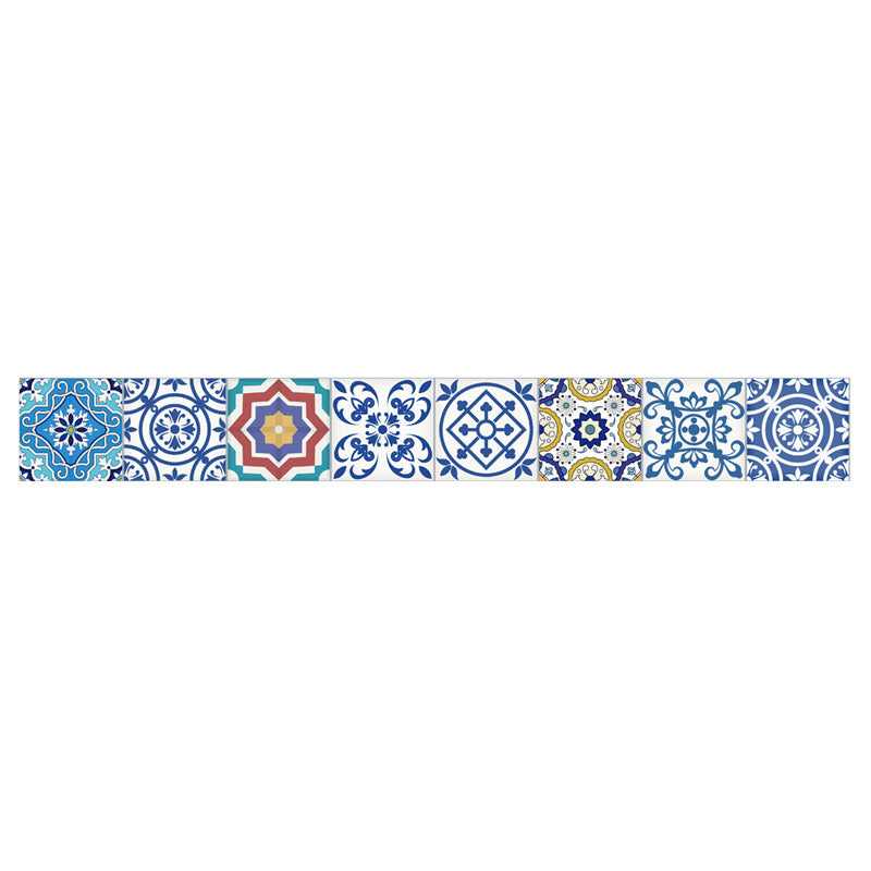 Removable Scroll Flower Wallpaper Border PVC Bohemia Wall Covering for Kitchen Backsplash Clearhalo 'Wall Decor' 'Wallpaper' 1922448